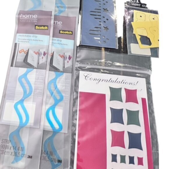 Craft Lot‎ Die Cuts Cording Hanging Strips Scrapbooking Card Embellishments - Picture 2 of 6